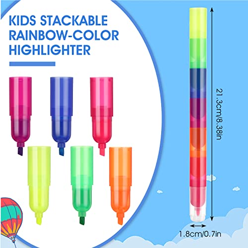 50 Pcs Stackable Rainbow Color Highlighters